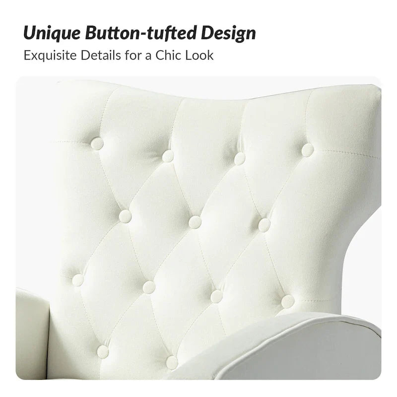 Chaise tuftée Abadiana Accent avec base en métal par HULALA HOME