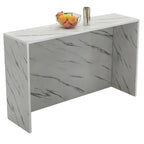 Table de bar rectangulaire blanche en bois pour salon