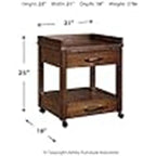 Mobile per stampante industriale con ripiani - 24 P x 22 L x 23 A