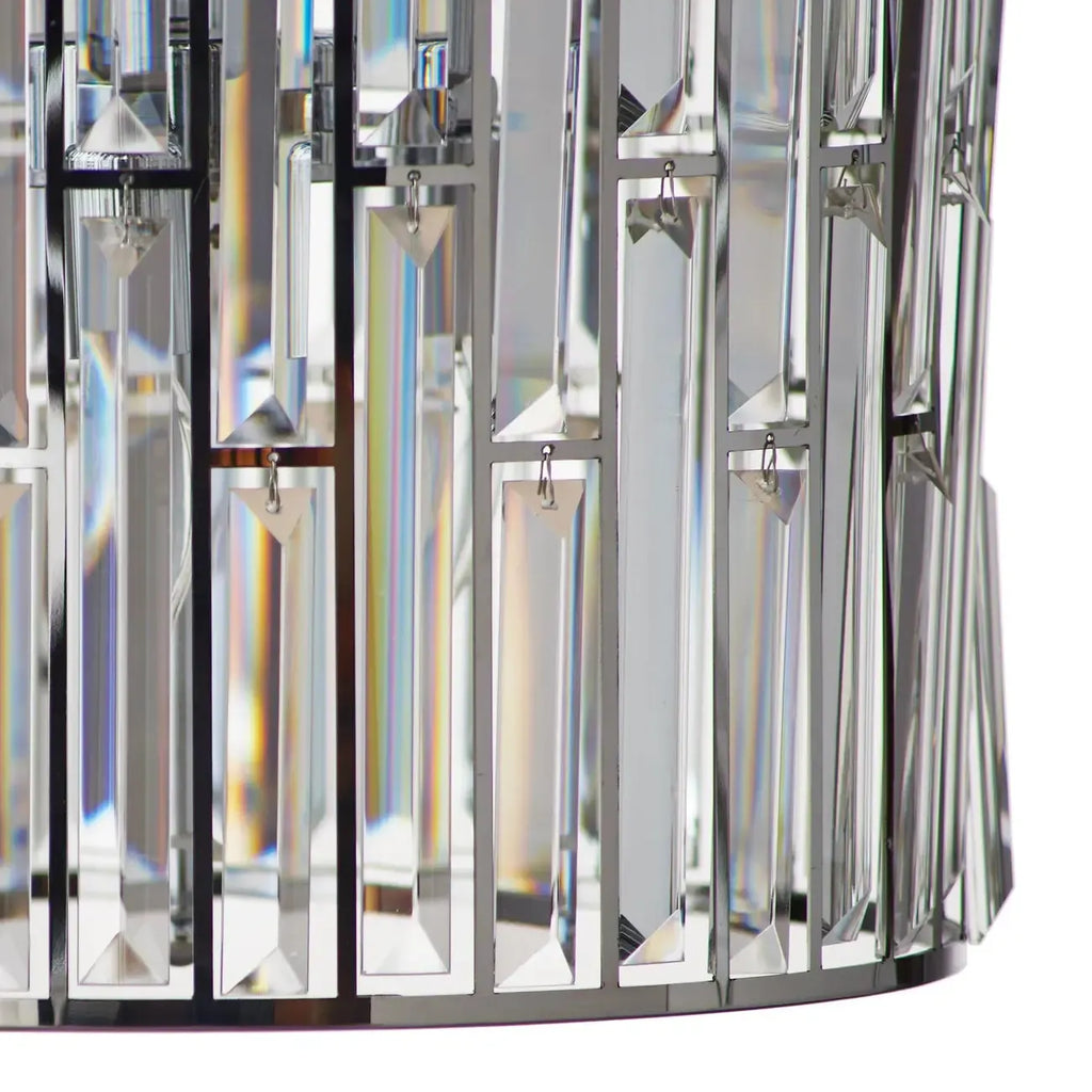 Suspension moderne en verre cristal tambour