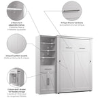 Letto a scomparsa Full Murphy Key West con armadio guardaroba (88W) di Bestar