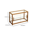 Élégante vitrine de table en bois avec portes coulissantes