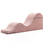 Chaise longue convertible Avana Kami / Yoga et massage - Pouf 2 en 1 avec fauteuil de yoga dépliable dissimulé, Microvelours - Non disponible