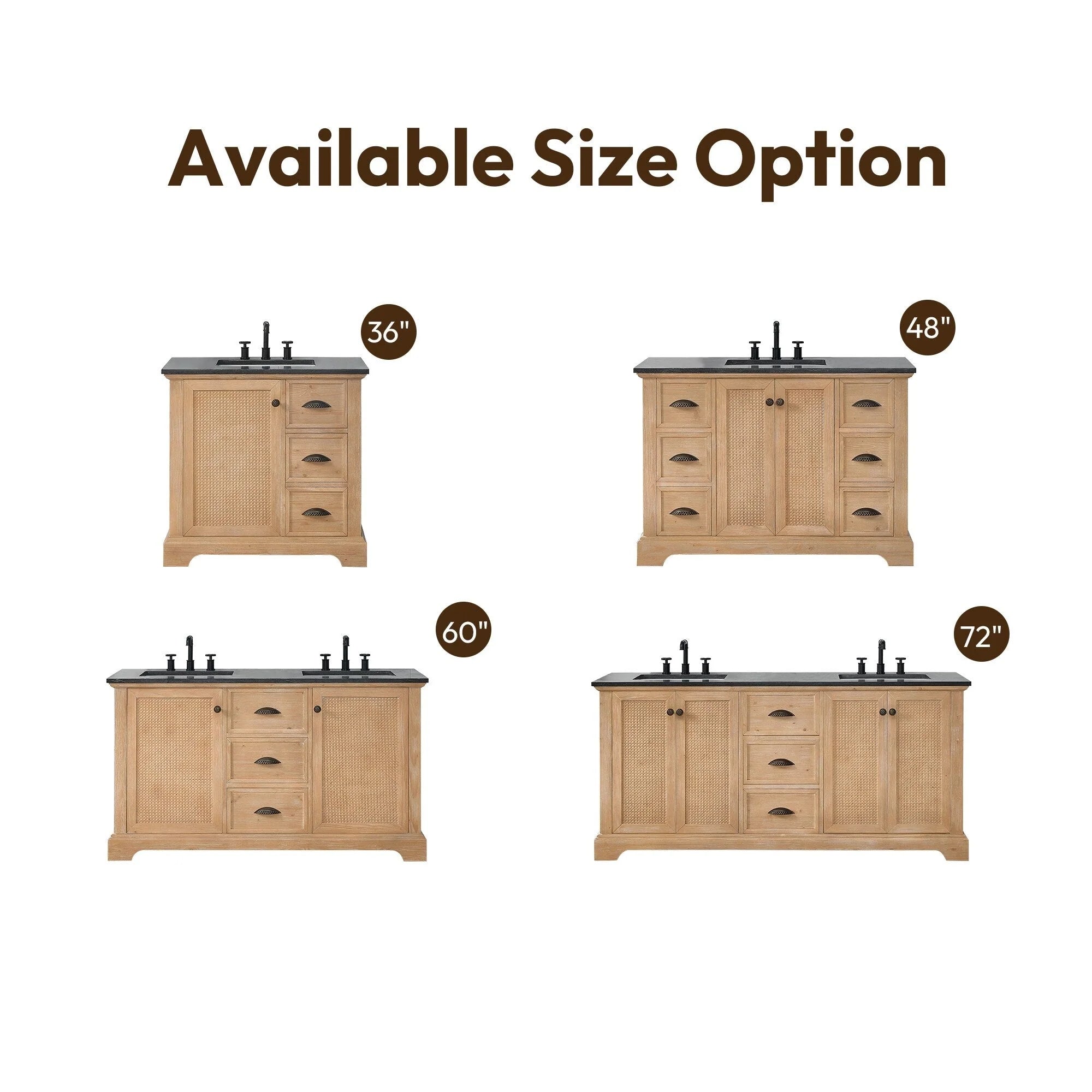 Meuble-lavabo Hervas avec plateau en marbre naturel, sans miroir.