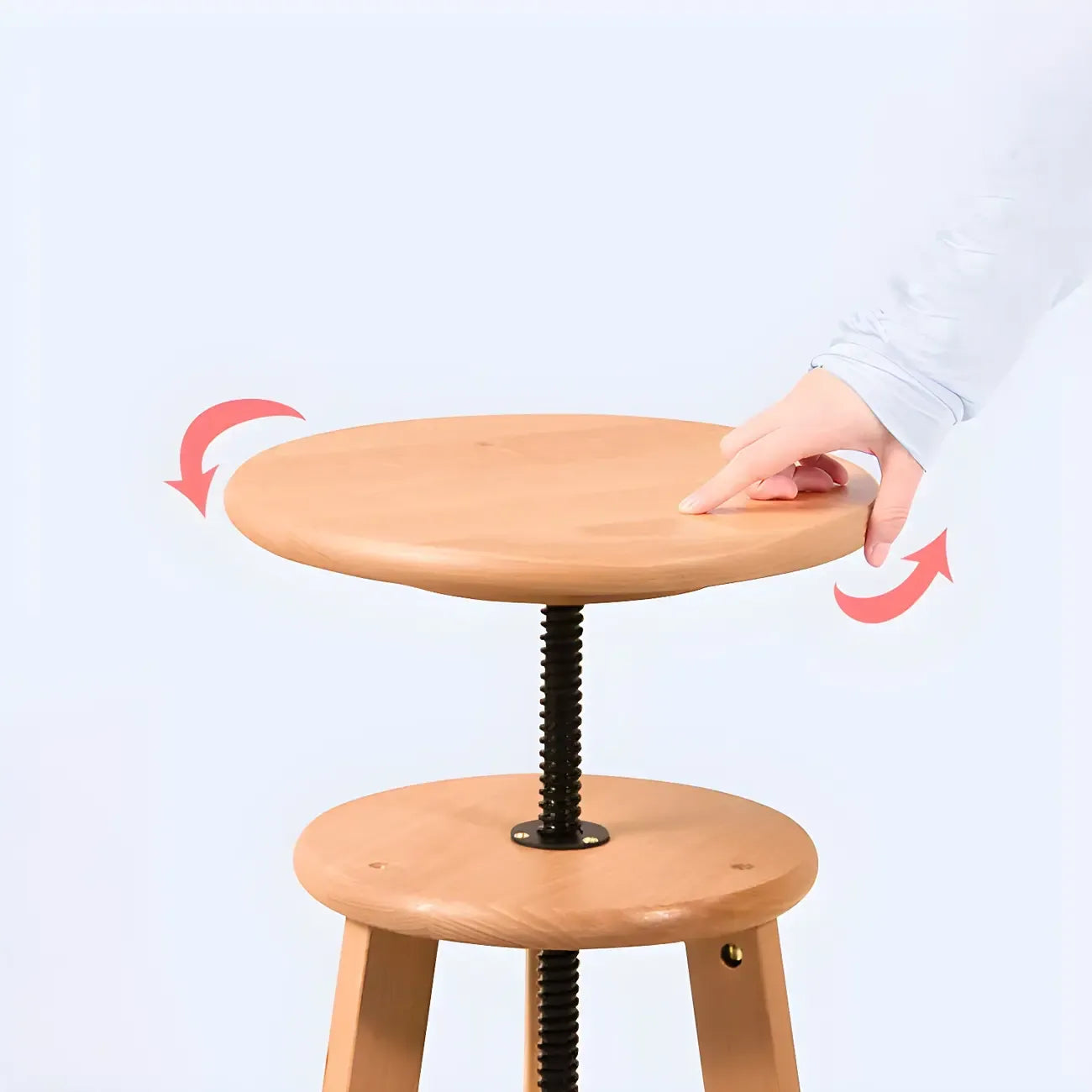 Tabourets de bar pivotants modernes en bois