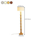 Lampadaire décoratif moderne à boules empilées avec abat-jour en tissu