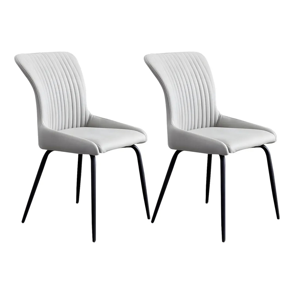 Chaises de cuisine/salle à manger industrielles gris foncé sans accoudoirs