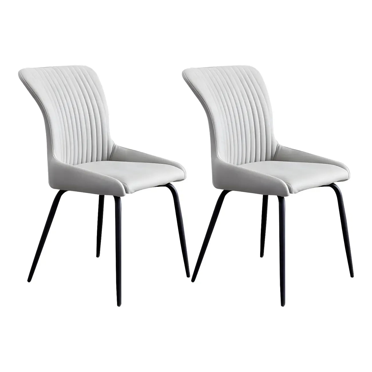 Chaises de cuisine/salle à manger industrielles gris foncé sans accoudoirs
