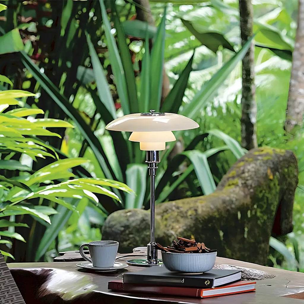 Lampe de table LED à plusieurs niveaux HomeyFad de style post-moderne avec alimentation intégrée