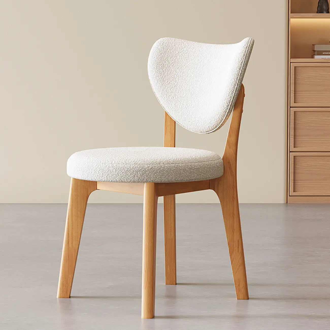 Chaise de salle à manger moderne sans accoudoirs à oreilles en similicuir