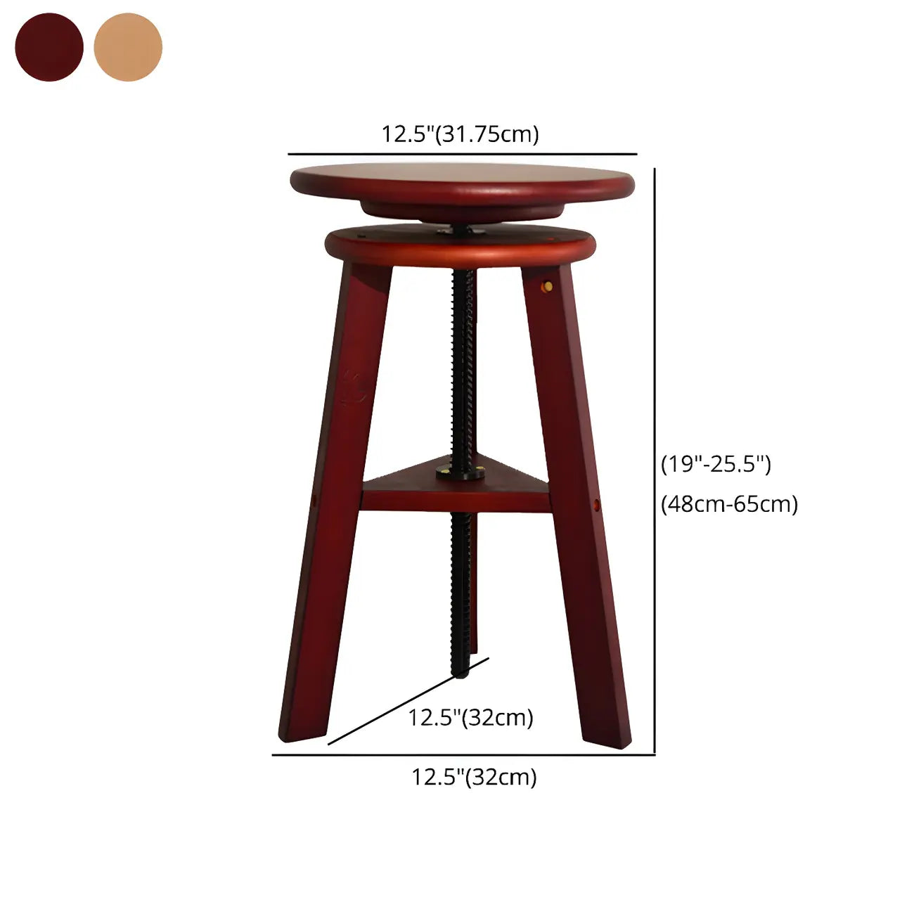 Tabourets de bar pivotants modernes en bois