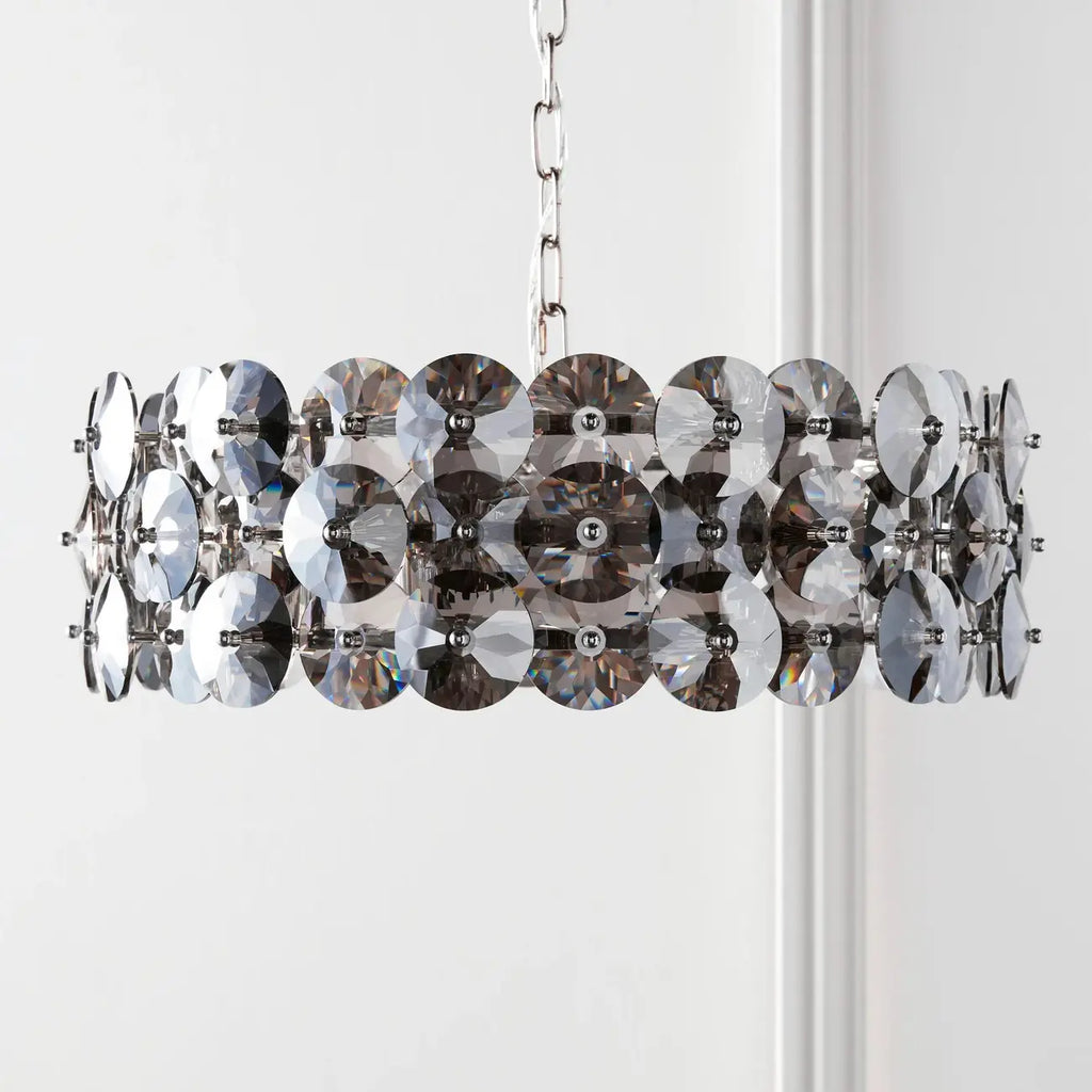 Lustre tambour en cristal pour une élégance moderne