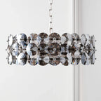 Lustre tambour en cristal pour une élégance moderne