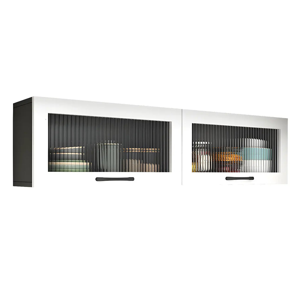 vaisselier mural en bois blanc pour cuisine