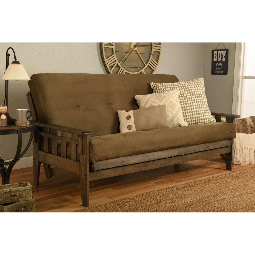 Ensemble futon Somette Tucson pleine grandeur en noyer rustique avec matelas