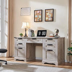 Bureau de direction style ferme, bureau en bois pour bureau à domicile, bureau d'ordinateur