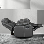 Fauteuil inclinable à large assise en cuir durable avec massage et chauffage