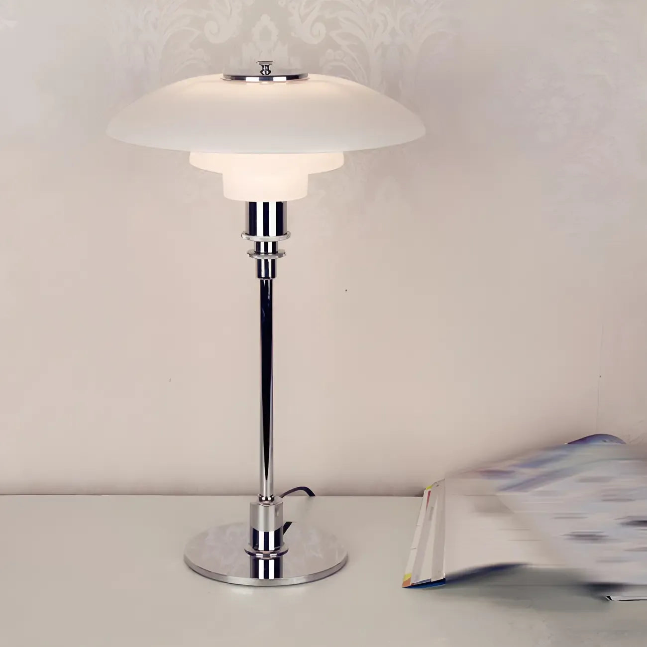 Lampe de table LED à plusieurs niveaux HomeyFad de style post-moderne avec alimentation intégrée