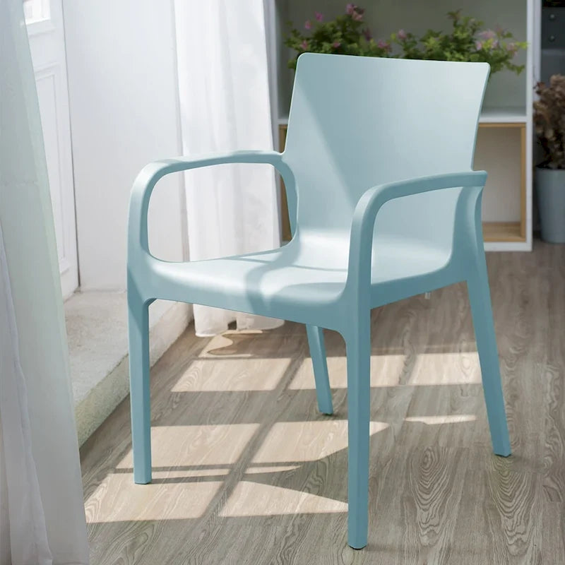 Fauteuil de salle à manger empilable toutes saisons Alissa en résine, lot de 2