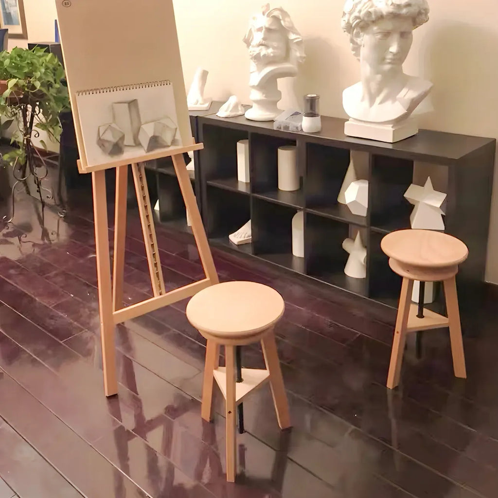 Tabourets de bar pivotants modernes en bois