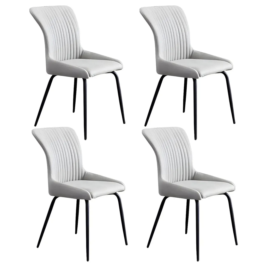 Chaises de cuisine/salle à manger industrielles gris foncé sans accoudoirs