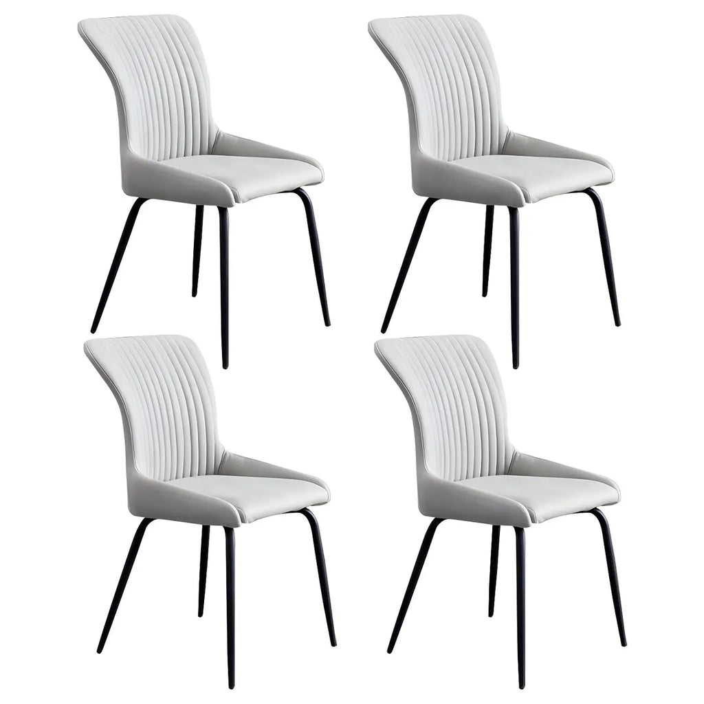 Chaises de cuisine/salle à manger industrielles gris foncé sans accoudoirs