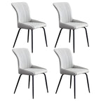 Chaises de cuisine/salle à manger industrielles gris foncé sans accoudoirs