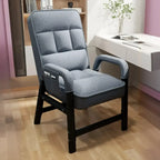 Chaise de bureau moderne grise rembourrée à 4 pieds