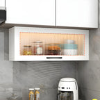 vaisselier mural en bois blanc pour cuisine
