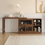 Buffet extensible de style campagnard en MDF noir