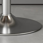 Tabouret de bar pivotant et réglable avec selle rembourrée en cuir