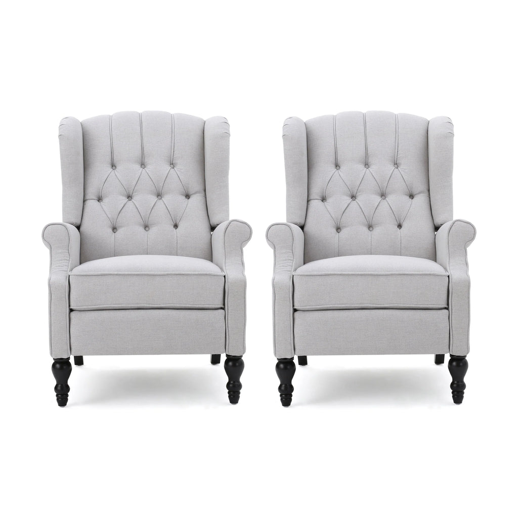 Fauteuils inclinables en tissu touffeté Walter (lot de 2) par Christopher Knight Home