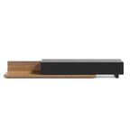 Meuble TV extensible en noyer avec 3 tiroirs