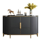 Buffet glamour en marbre gris avec rangement