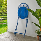 Ensemble bistrot pliant en métal Glitzhome pour extérieur, 3 pièces, table et chaises de patio