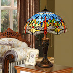 Lampe de table HomeyFad à 2 lumières avec dôme en verre et acier inoxydable de style vintage