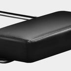 Fauteuil de bureau pivotant ergonomique en cuir noir avec repose-pieds