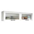 vaisselier mural en bois blanc pour cuisine