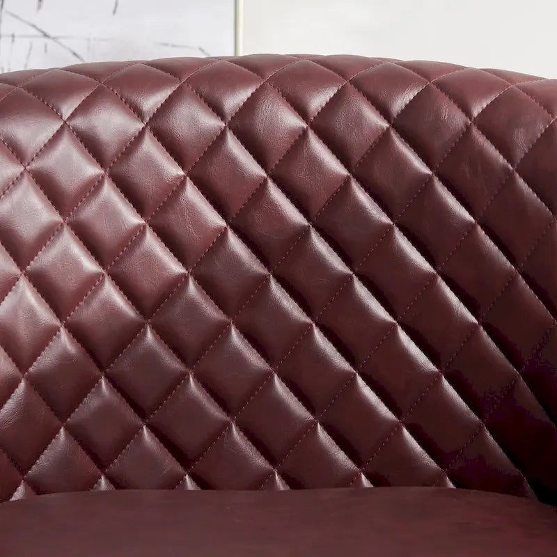 Fauteuil à barillet pivotant en cuir PU touffeté KINWELL 29