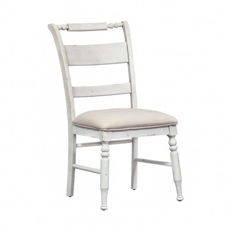 Chaises d'appoint à dossier à lattes Whitney en lin antique (Lot de 2)