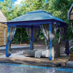 Cozywor Tonnelle escamotable en acier de 3,35 m x 3,35 m avec moustiquaire