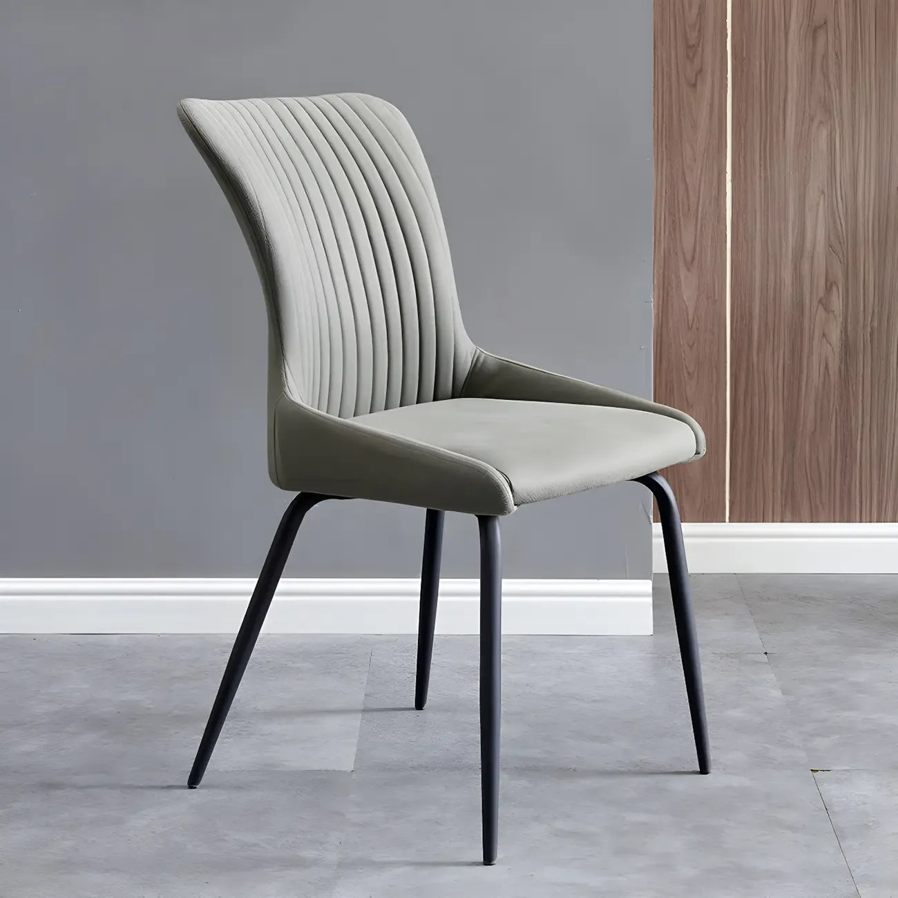 Chaises de cuisine/salle à manger industrielles gris foncé sans accoudoirs