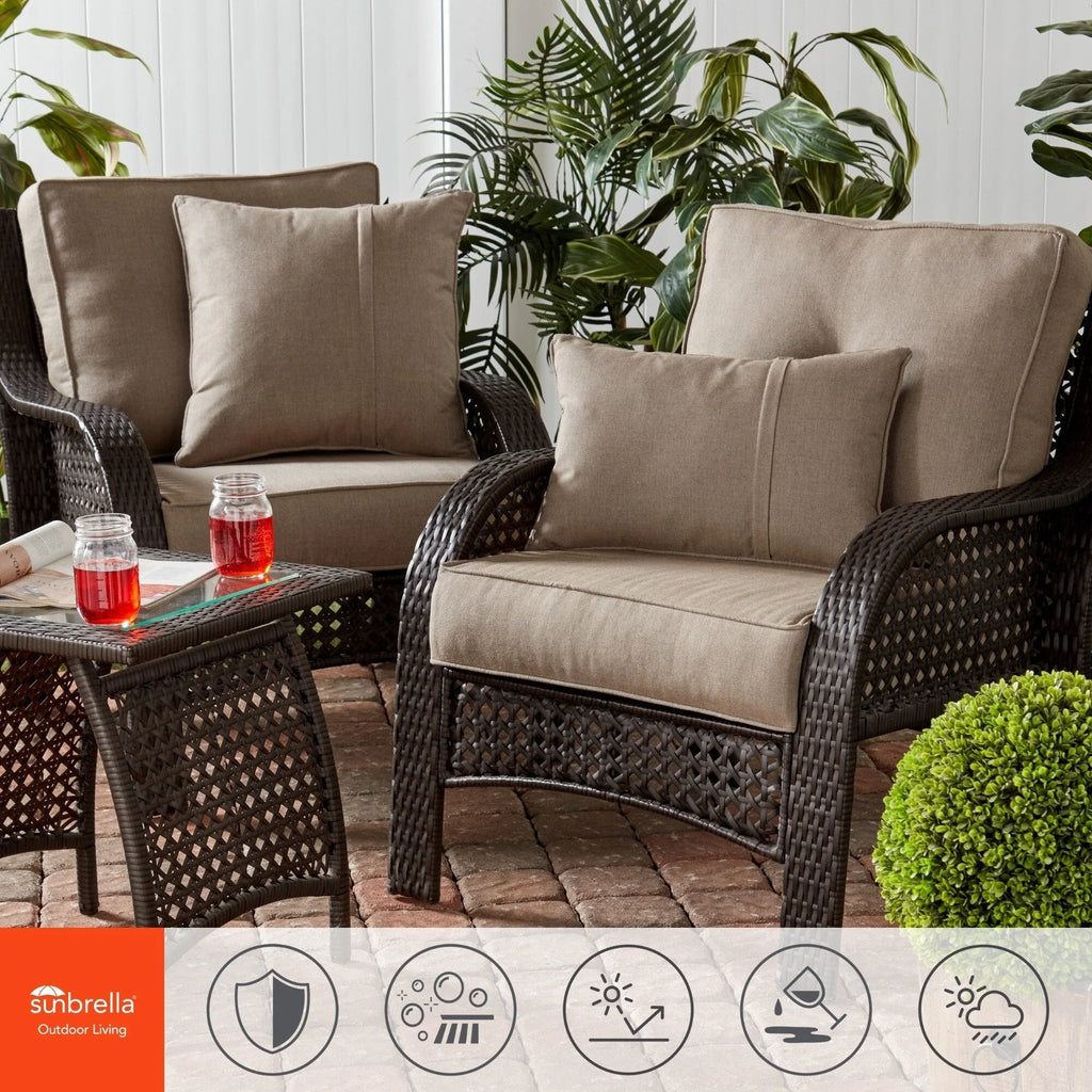 Ensemble de 2 coussins d'extérieur Sunbrella Premium pour siège profond