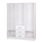 Armoire-penderie Palace Imports Cosmo 3 portes, 100 % bois massif, avec portes en bois massif ou miroir