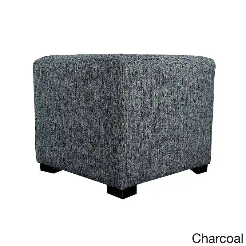 MJL Furniture Pouf carré capitonné 4 boutons Text2 Olivia