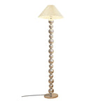 Lampadaire décoratif moderne à boules empilées avec abat-jour en tissu