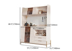 Buffet de rangement de luxe en MDF avec panneau perforé et accents dorés