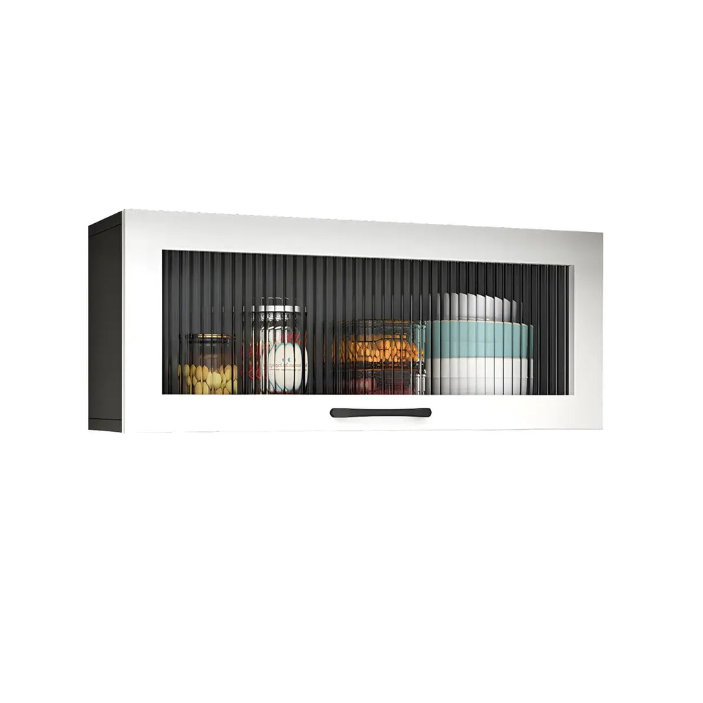 vaisselier mural en bois blanc pour cuisine