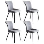 Chaises de cuisine/salle à manger industrielles gris foncé sans accoudoirs