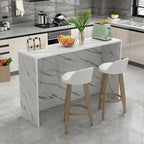 Table de bar rectangulaire blanche en bois pour salon